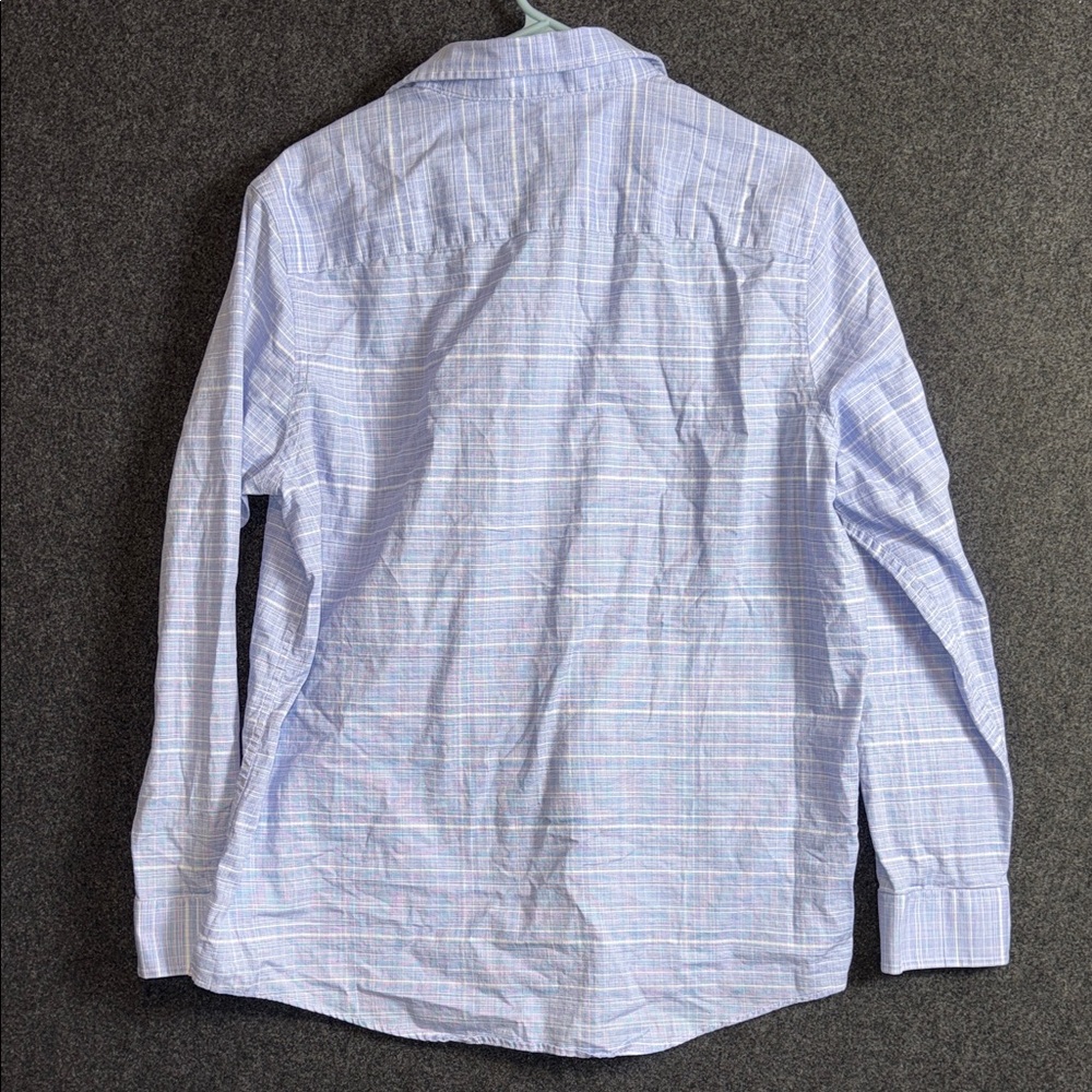 Tasso Elba Light Blue Plaid Button-Down Shirt - Picture 8 of 8